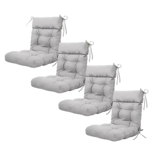 ARTPLAN Patio Chair Cushion,Tufted Adirondack Outdoor Chair Cushion,Wicker High Back Outdoor Seat Cushion,Set of 4,21"X21"X4" (4 Pack) image {10}