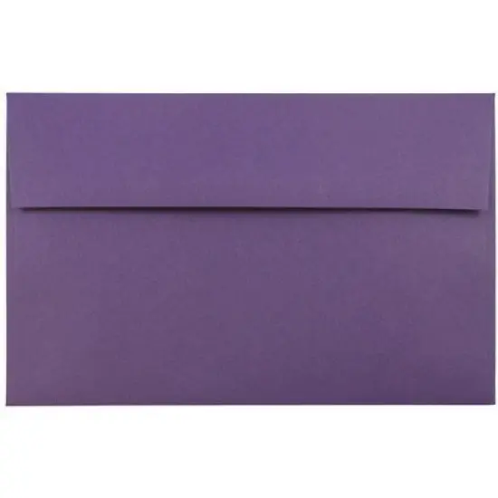 JAM PAPER A9 Premium Invitation Envelopes - 5 3/4 x 8 3/4 - Dark Purple - 50/Pack image {1}