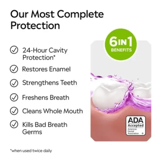 Listerine Total Care Anticavity Mouthwash - Fresh Mint - 500ml image {2}