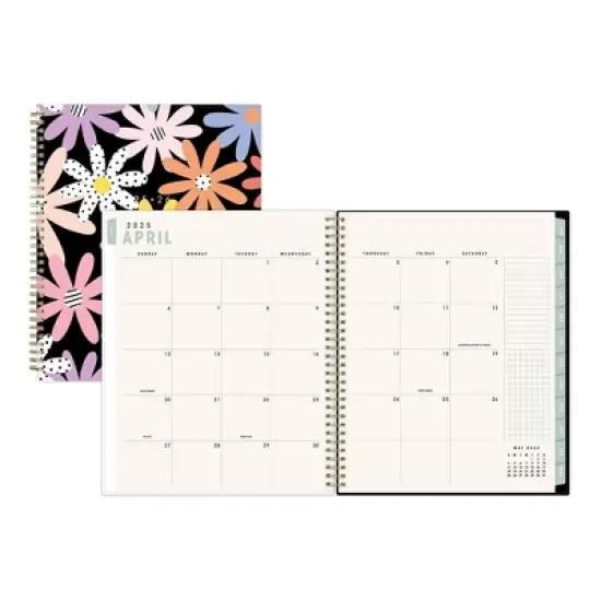 Blue Sky Brook Gossen Planner 8.5"x11" Weekly/Monthly Wirebound (15 Month) Happy Daisies Undated image {3}