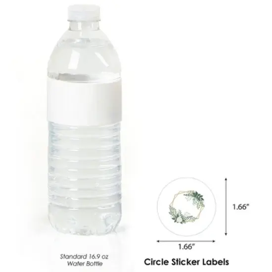 Big Dot of Happiness Boho Botanical - Greenery Party Circle Sticker Labels - 24 Count image {2}