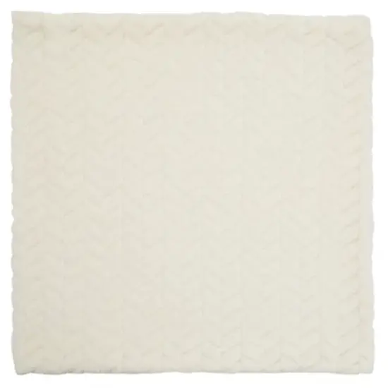 Farmlyn Creek 2 Pack Decorative Zipped Beige Faux Fur Throw Pillow Covers for Couch Sofa, 20x20 In image {7}