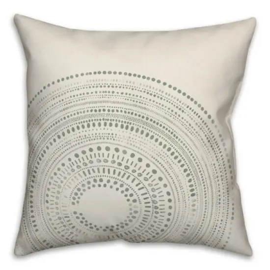 Creative Products White Circle Dot Pattern 18x18 Indoor / Outdoor Pillow image {1}