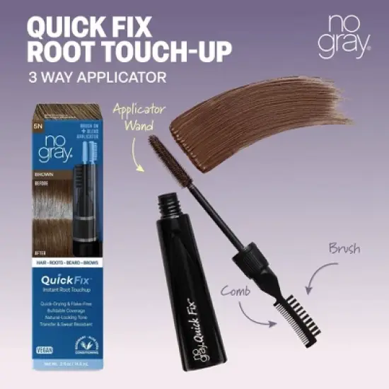 No Gray Quick Fix - Root Touch Up with Brush on Applicator &ndash; 0.5 fl oz image {4}