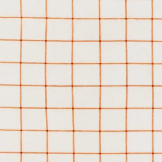 Windowpane Plush with Shearling Reverse Throw Blanket Cream/Orange - Threshold&trade; image {4}