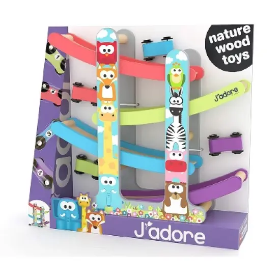 J'adore J'adore Wooden Animal Race Track Playset image {1}