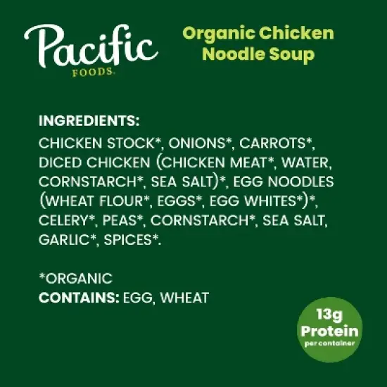 Pacific Foods Organic Chicken Noodle Soup - 16.1oz image {5}