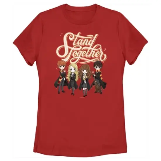Women's Harry Potter Stand Together Anime Friends T-Shirt image {3}