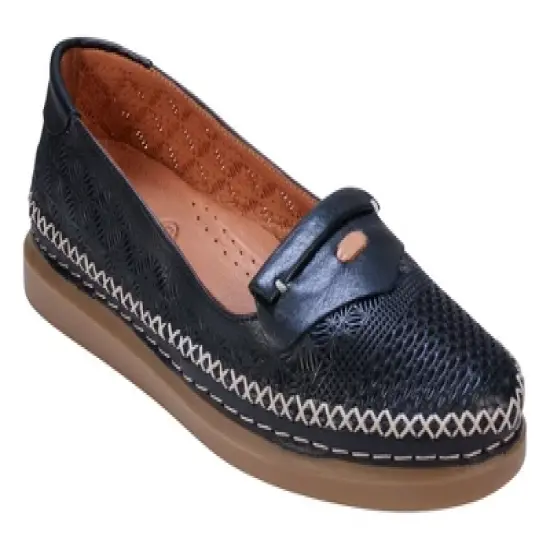 Cools 21 Ginger Perforated Memory Foam Leather Flats image {5}