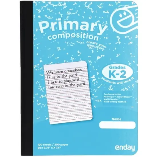 Enday Primary Journal Composition Notebook, Full Page Ruled - 100 Sheets image {4}