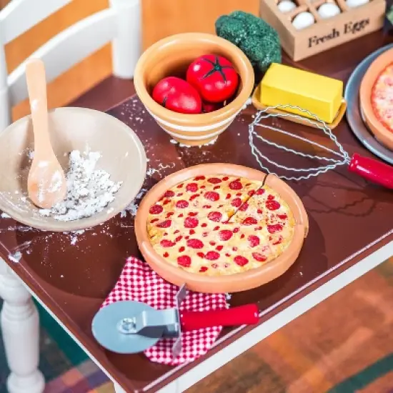 The Queen's Treasures 18" Doll 4 Piece Sleeping Bag Set with Pepperoni Pizza. image {4}