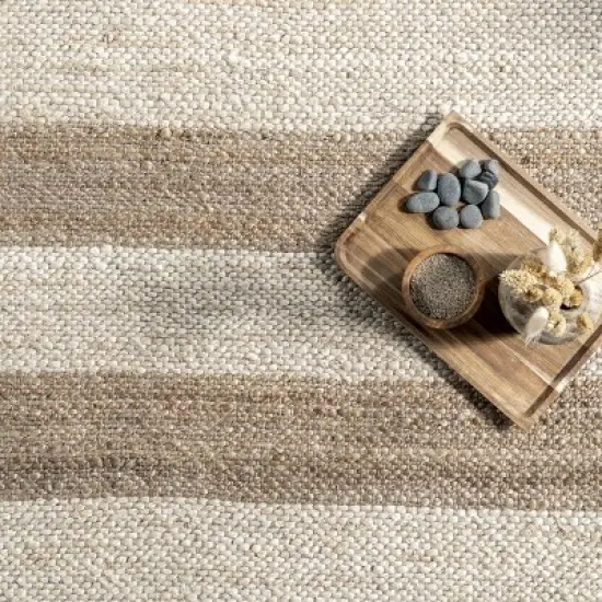 nuLOOM Flatweave Alisia Stripes Jute Area Rug image {5}