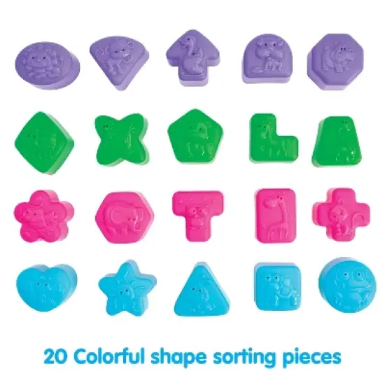 Kidoozie Grow-with-Me Shape Sorter, 2-in-1 Playmat and Cube with 20 Sorting Shapes for Toddlers 18M+ image {3}