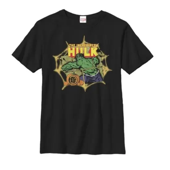 Boy's Marvel Halloween Hulk Web T-Shirt image {3}