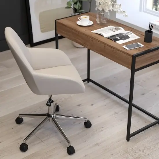 Merrick Lane Home Office Bucket Style Chair with 360 Degree Rotating Swivel image {7}