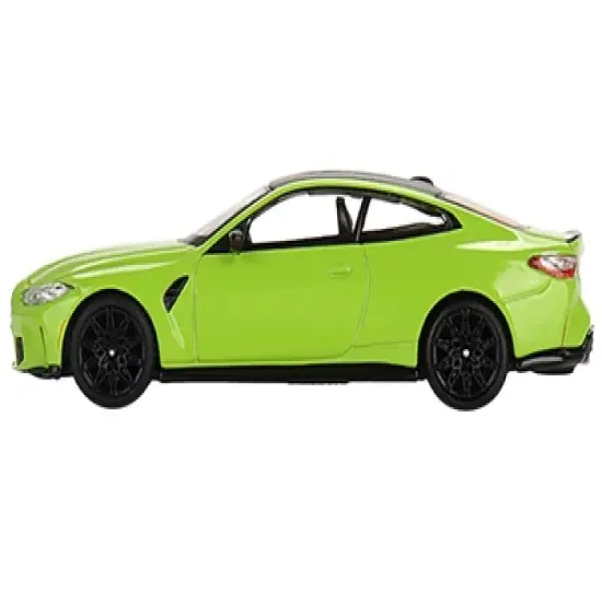 BMW M4 Competition (G82) Sao Paulo Yellow with Carbon Top Ltd Ed to 1800 pieces 1/64 Diecast Model Car by True Scale Miniatures image {1}