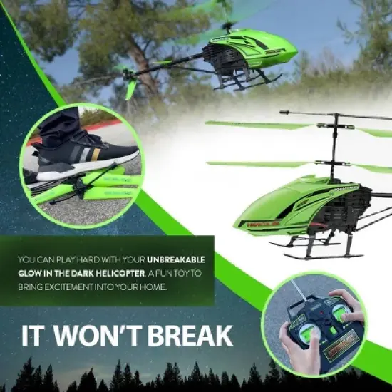 Nano Hercules "Glow in the Dark" IR UNBREAKABLE Gyro Helicopter image {1}