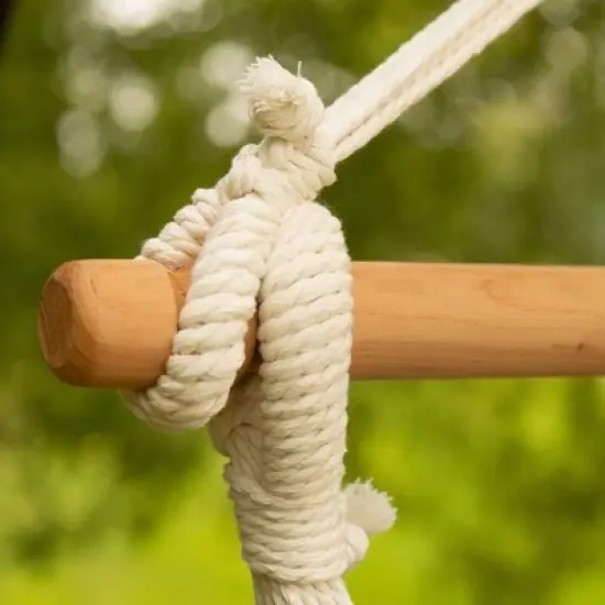 Pillowtop Chair Swing with Spreader Bar Heathered Blue - Threshold&trade; image {3}