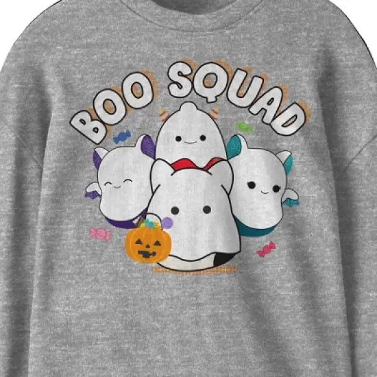 Squishmallows Halloween Boo Squad Youth Heather Gray Long Sleeve Tee image {1}