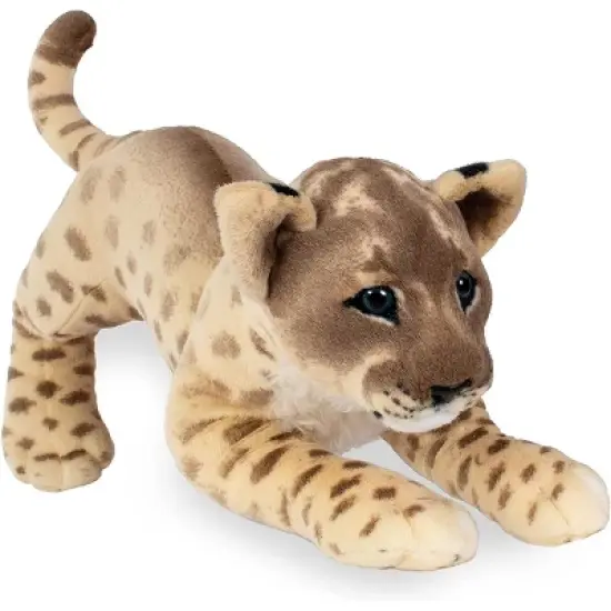 Underwraps Real Planet Lion Cub Tan 23.6 Inch Realistic Soft Plush image {1}