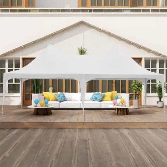 EROMMY  13x26 ft Blue/White Event Outdoor Canopies, Waterproof image {1}