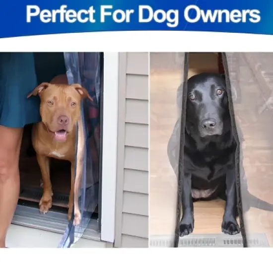 5 Star Super Deals Magnetic Fiberglass Mesh Screen Door - Heavy-Duty Hands-Free Easy Walk Through Closure  Keeps The Bugs Out, Fits Standard Doorways image {5}