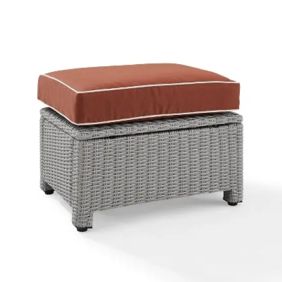 Bradenton Outdoor Wicker Ottoman - Crosley
 image {12}