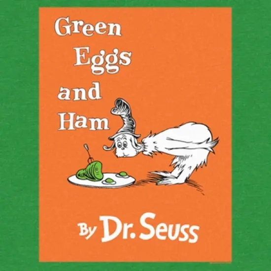 Women's Dr. Seuss Green Eggs and Ham Book Cover Racerback Tank Top image {1}