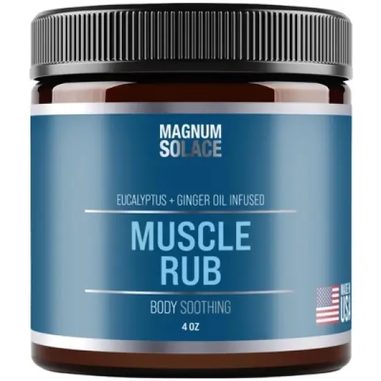 Magnum Solace Natural Muscle Rub For Soreness | Joint Pain Relief | Nourishing for All Skin Types | Calming Sensation |- (4 oz) image {4}