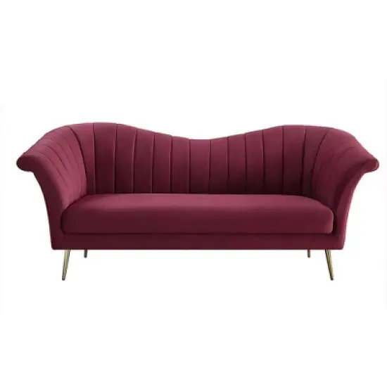 80" Callista Sofa Red Velvet - Acme Furniture image {3}