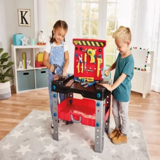 Kidoozie Just Imagine Pack 'N Go Workbench, Pretend Play for your Preschool Builder, Over 50 Pieces, Ages 3+ image {4}