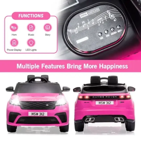 Sandinrayli 12-Volt Kids Ride On Car Licensed Land Rover Battery Powered Electric Vehicle Toy with Remote Control image {2}