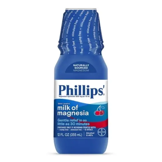 Phillips'  Milk of Magnesia Liquid Laxative Constipation Relief -Cherry - 12oz image {6}