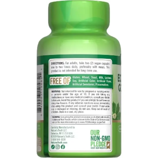 Nature's Truth Echinacea & Goldenseal Root 1400mg | 100 Capsules image {6}