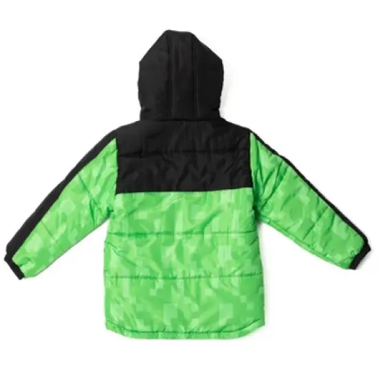 Minecraft Zombie Zip Up Puffer Jacket and Snow Bib Ski Pants Little Kid to Big Kid image {5}