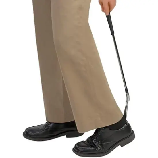 DMI 24" Long Handled Metal No Bend Shoe Horn with Flexible Head image {4}