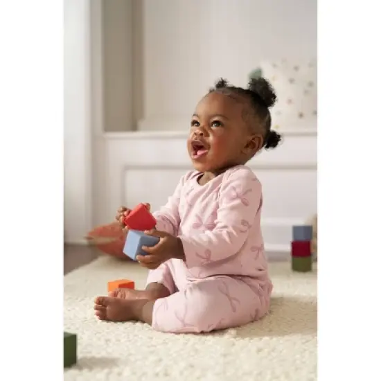 Carter's Just One You&reg; Baby Girls' Bows Long Sleeve Bodysuit - Burgundy image {1}