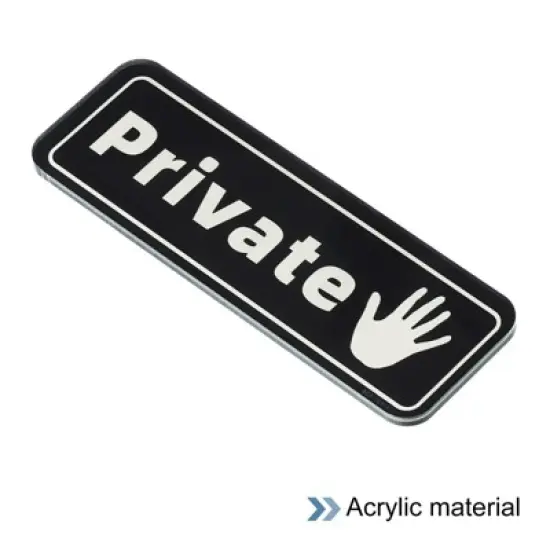 Unique Bargains Acrylic Self-Adhesive Decor Office Business Private Door Sign image {2}