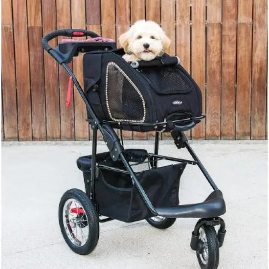 Petique 5-in-1 Pet Stroller Complete Set with Pet Carrier and Stroller Frame image {17}