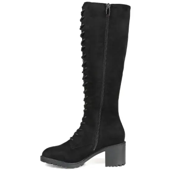 Journee Collection Womens Jenicca Tru Comfort Foam Wide Calf Stacked Heel Knee High Boots image {1}