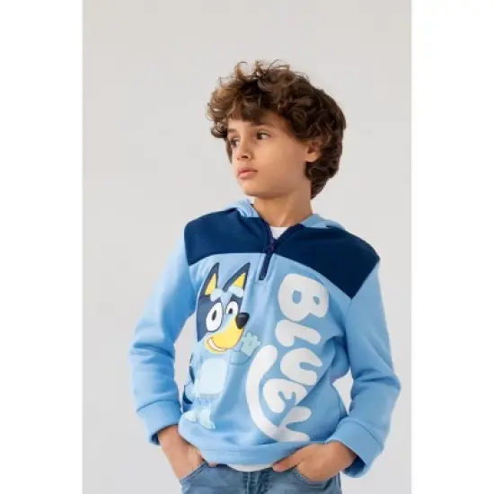 Bluey Bingo Fleece Half Zip Hoodie Toddler to Big Kid image {2}