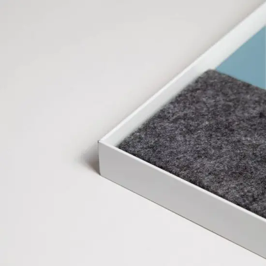 U Brands 36"x24" Magnetic Glass Dry Erase Board Blue Surface/White Aluminum Frame image {1}