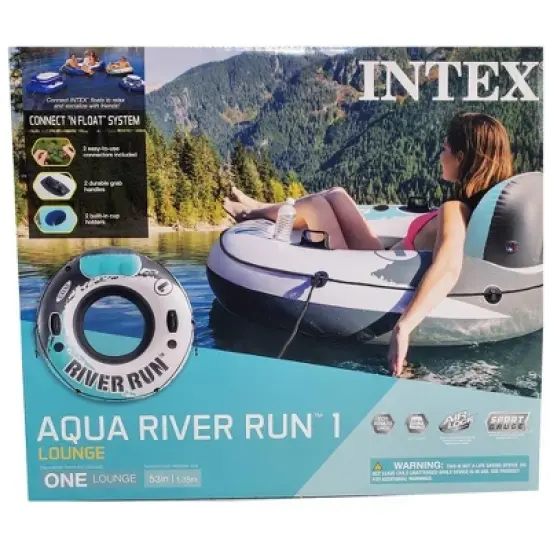 Intex Aqua River Run 1 Inflatable Floating Lake Tube 53in Diameter 2 Pack image {3}