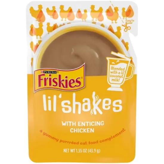 Friskies Lil' Shakes Chicken Wet Cat Food - 1.55oz image {6}