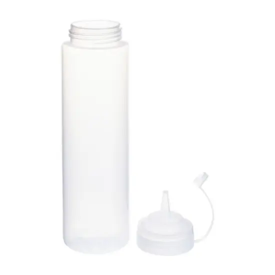 Stockroom Plus 6 Pack 24 oz Plastic Condiment Squeeze Bottles with Caps, Empty Squirt Bottles for Ketchup, Mustard, Sauces image {7}