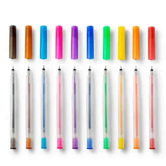 Cricut 10pk Glitter Gel Rainbow Pen Set image {1}