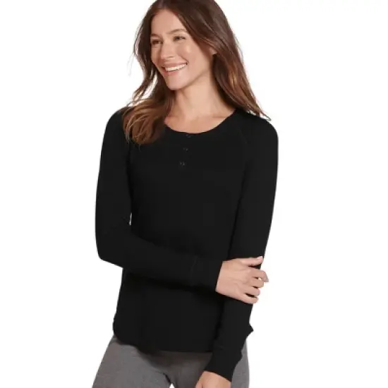 Jockey Women's Long Sleeve Waffle Henley image {2}