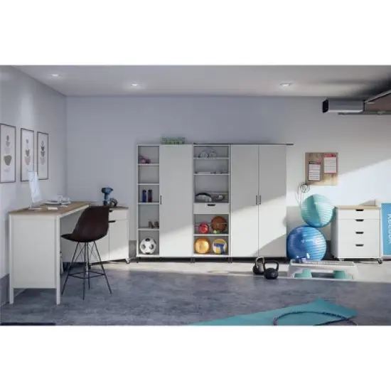 Vario Open Cabinet with Drawer White - Room & Joy image {11}