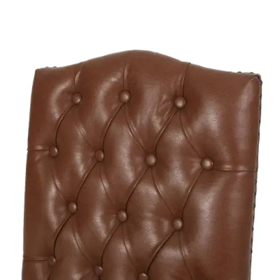 2pk Shylo Contemporary Faux Leather Dining Chairs - Christopher Knight Home image {8}