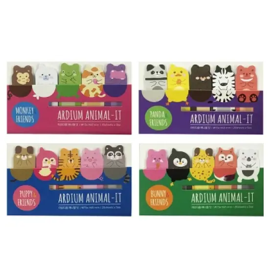 Wrapables Animal Friends Bookmark Flag Tab Sticky Notes (Set of 4) image {2}